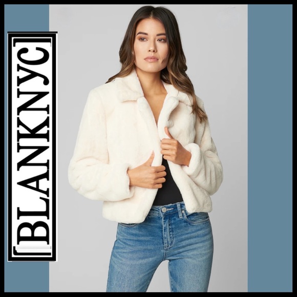 Blank NYC Jackets & Blazers - NWT BLANKNYC FAUX FUR DREAMER CREAM JACKET XL